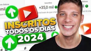 Como ganhar MUITOS Inscritos TODOS os DIAS no seu Canal do YOUTUBE em 2024 (MONETIZE MAIS RÁPIDO)