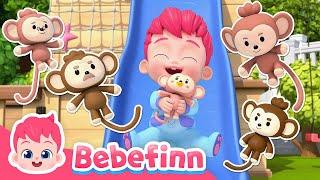  Five Little Monkeys Jumping On The Bed  | EP60 | Bebefinn Nursery Rhymes&Kids Songs