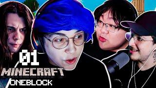 SCOTTONAUTA JOGANDO: Minecraft Oneblock (ft. Tiba, Umild e Law) [EP. 01]