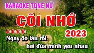 Cõi Nhớ Karaoke Nhạc Sống Tone Nữ | Kim Chi Karaoke