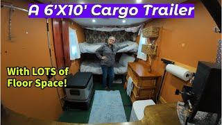 6'x10' Cargo Trailer Camper - Lots of room!