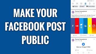 How To Make Your Facebook Post Public