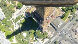 Eiffel Tower Top Floor Elevator Ride Paris 4K