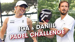 TECNIFIBRE | Iga Swiatek & Daniil Medvedev take on pro padel players!