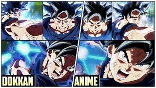 LR STR Ultra Instinct Goku DOKKAN VS ANIME COMPARISON