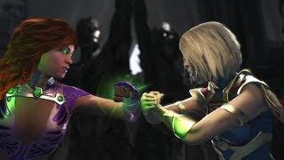 Injustice 2 : Starfire Vs Supergirl & Power girl - All Intro/Outros, Clash Dialogues, Super Moves