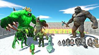 Plant Bear + Green Mamba Team vs King Kong + Mutant Primates in Radiation Stadium Arena - ARBS