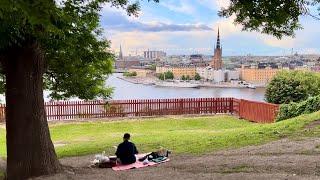 Scenic Walk: the best view of Stockholm. City streets to Skinnarviksberget, Monteliusvägen & rooftop