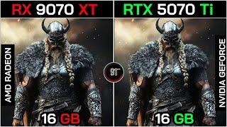 RX 9070 XT VS RTX 5070 Ti + Ryzen™ 7 9800X3D : TEST IN 20 GAMES