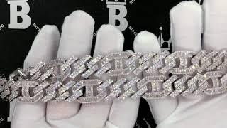 HipHopBling Sharp Mariner Figaro Bling Bling CZ Iced Out Chain | Bust Down Jewelry