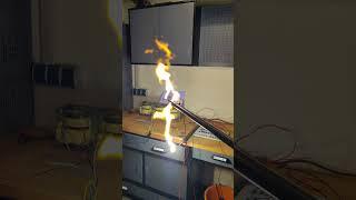 3 Phase MOT Stack Arcs Industrial MOT - 5KV 8A 300HZ DC Output #shorts #highvoltage #plasma
