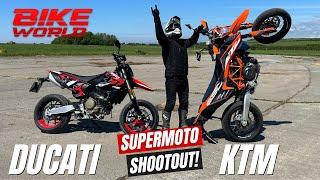 Supermoto Shootout! | Ducati 698 Mono Vs KTM 690 SMC R