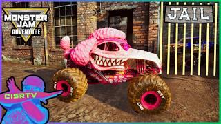 Monster Jam ADVENTURE | MONSTER MUTT Rescue STONE CRUSHER & MOHAWK WARRIOR for GRAVE DIGGER | Ep #15