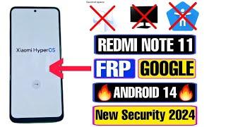 Redmi Note 11 FRP Bypass Xiaomi HyperOS | Xiaomi HyperOS - Android 14 Bypass Google Account 2024