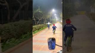 skates and cycle race  || don't try without safety #shorts #viral #trending #youtubeshorts #bye