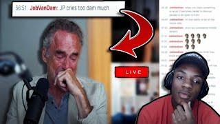 Jordan Peterson breaks down on livestream while talking about racism