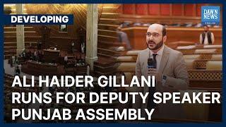 Ali Haider Gillani To Run For Deputy Speaker Punjab Assembly | Developing | Dawn News English