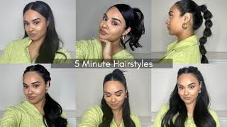 QUICK EASY HAIRSTYLES THAT TAKE UNDER 5 MINUTES