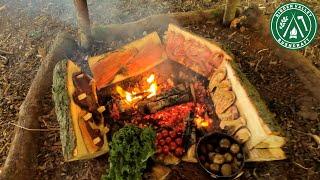 PLANK COOKING | Campfire Recipes | Surf and Turf