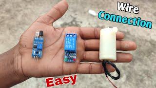 [DIY] IR Sensor 5v Relay Module And Submersible Water Pump Wire connect || Indian Jogaru Expriment