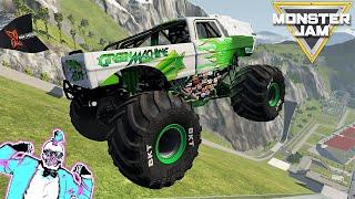 Monster Jam INSANE High Speed Jumps and Crashes Map #4 | BeamNG Drive