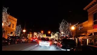 Xmas Downtown Littleton, Colorado  - Driving Down Main Street