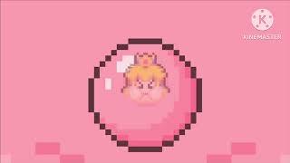 Inflated Peach Blows the Balloon and Inhales when she got hiccups
