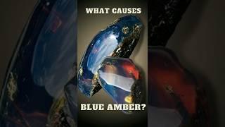 What Causes Rare Blue Amber? #gems #crystals #rocks #nature #science