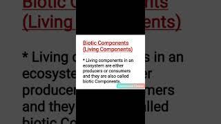 Biotic Components || NTA NET JRF Paper 1 || People and Environment #shorts #environment #ugcnet
