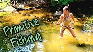 PRIMITIVE FISHING, SURVIVAL SKILLS #primitivetechnology