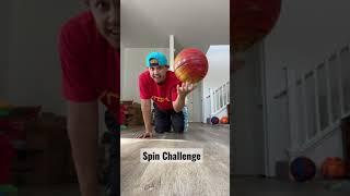 Spin Challenge can you spin a basketball on a floor?  #shorts  #spinchallenge