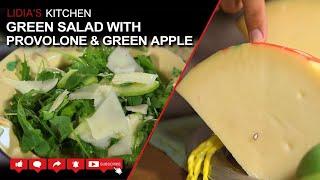 Green Salad with Provolone Cheese and Green Apple