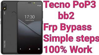 Tecno Pop 3 bb2 Frp bypass | tecno bb2 frp bypass google account | easiest solution Urdu / Hindi