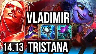 VLADIMIR vs TRISTANA (MID) | 13/2/5, Legendary, 800+ games | NA Master | 14.13