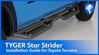 COOLEST DESIGNED Star Strider Two-Tier Stairs Running Board | Install Guide on Tacoma | TYGER AUTO