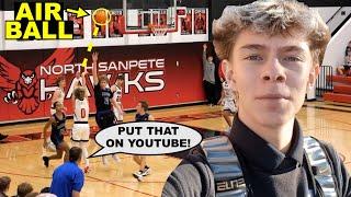 AIR BALLED A 3 POINTER AND TRASH TALKERS DARED ME TO PUT IT ON YOUTUBE! 