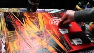 Abstract acrylic painting Demo HD Video - Carbon by John Beckley