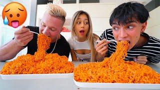 First To Finish SPICY NOODLES Wins GIRLFRIEND! (Boyfriend vs Ex-Boyfriend)