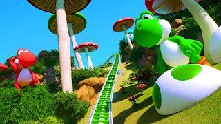 YOSHI'S Wild Roller Coaster Ride In Mario World! (POV)