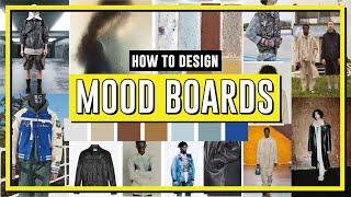 HOW TO MAKE A FASHION MOOD BOARD, color palette and research for you hion design projects