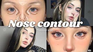 How I contour my nose  | Button nose contour | Tutorial with Mahnoor