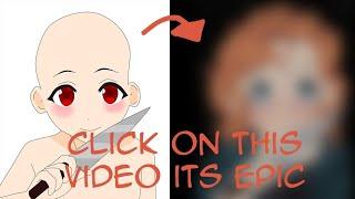 using an anime base to draw (CRINGE)