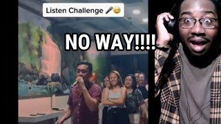 Can every Filipino Sing?  Filipino 'LISTEN' Mic sharing KARAOKE  CHALLENGE! - REACTION