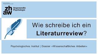 Wie schreibe ich ein Literaturreview?