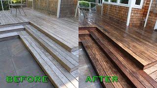 Cleaning a Hardwood Deck ASMR. #satisfying, #asmr, #howto,#deckcleaning,