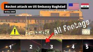  C-RAM engagement footage from 20 December 2020 rocket attack on US Embassy, Baghdad, Iraq (BRRRT)