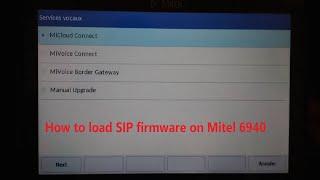 Loading SIP Firmware on Mitel 6940