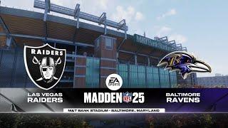 Raiders vs Ravens Week 2 Simulation (Madden 25 PS5)