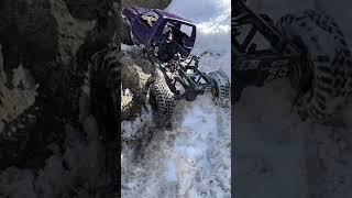 1/10 rc crawler A little snow fun