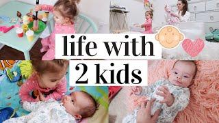 FIRST DAY ALONE WITH A NEWBORN AND A TODDLER 2020 | SAHM VLOG